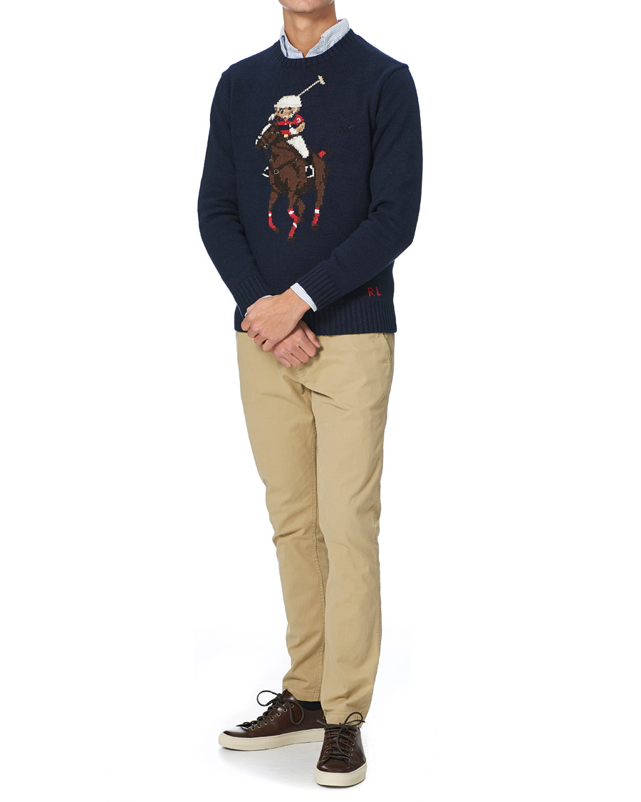Mies | Puserot | Polo Ralph Lauren | Polo Player Bear Knitted Sweater Navy