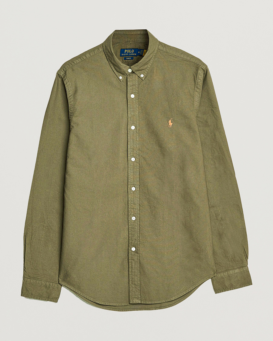 Mies | Kauluspaidat | Polo Ralph Lauren | Slim Fit Garment Dyed Oxford Defender Green
