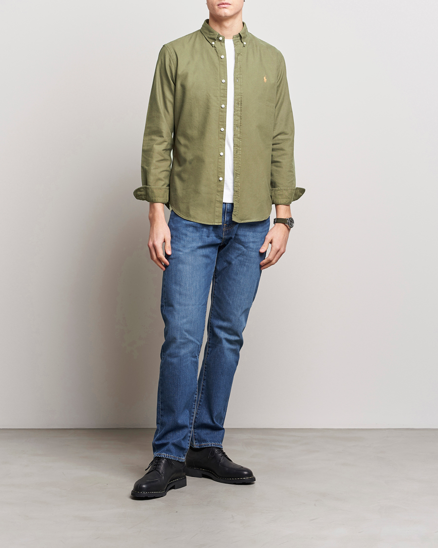 Mies | Kauluspaidat | Polo Ralph Lauren | Slim Fit Garment Dyed Oxford Defender Green