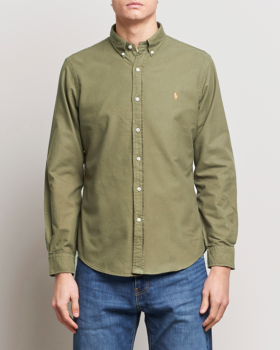 Mies | Kauluspaidat | Polo Ralph Lauren | Slim Fit Garment Dyed Oxford Defender Green