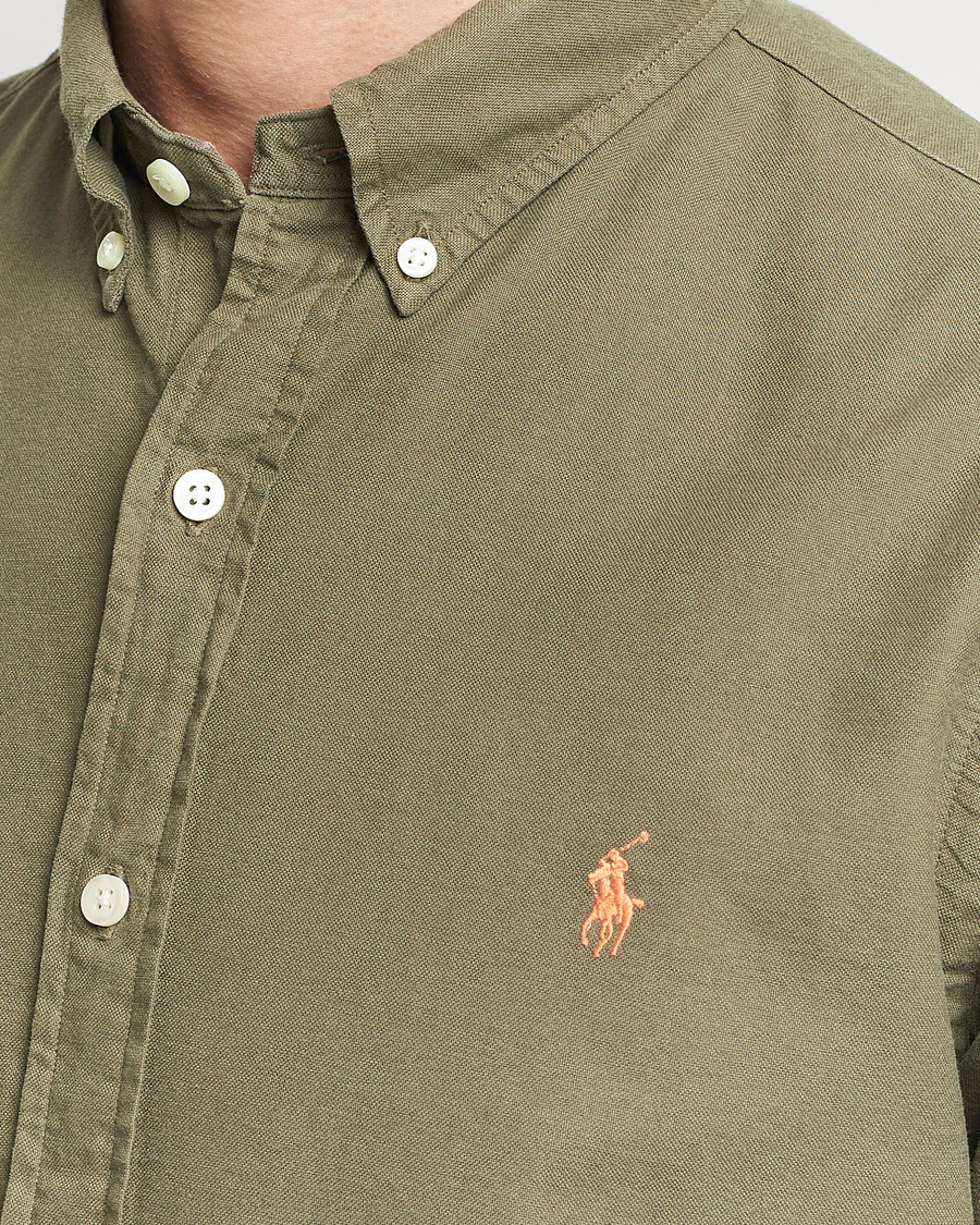 Mies | Kauluspaidat | Polo Ralph Lauren | Slim Fit Garment Dyed Oxford Defender Green