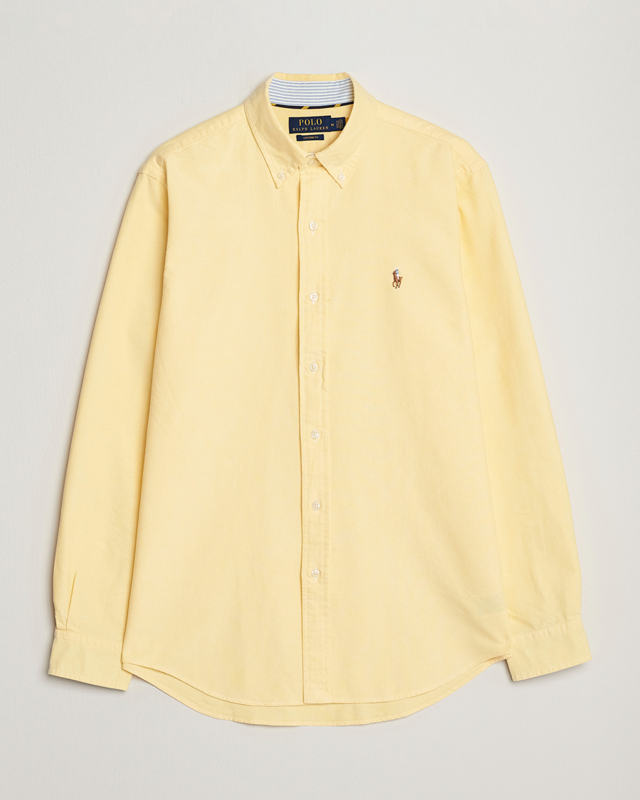 Mies | Kauluspaidat | Polo Ralph Lauren | Custom Fit Oxford Button Down Shirt Yellow