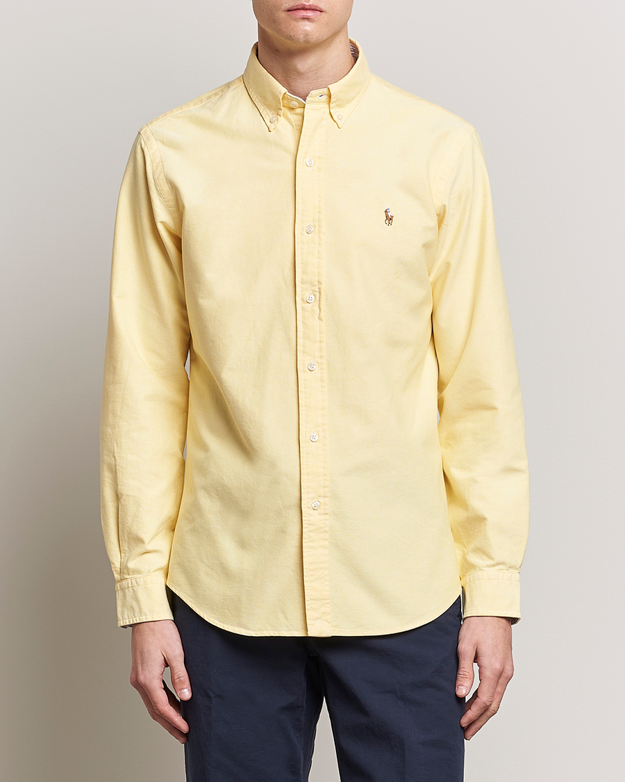 Mies | Rennot | Polo Ralph Lauren | Custom Fit Oxford Button Down Shirt Yellow