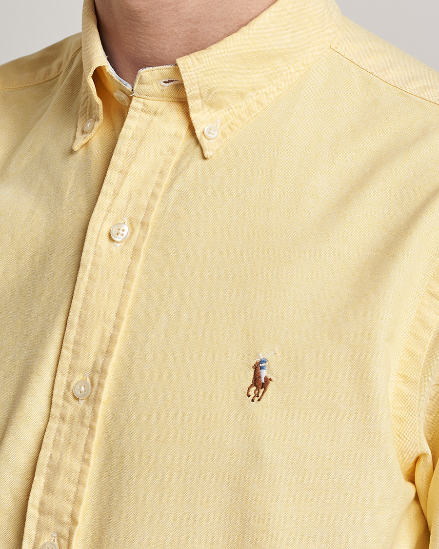 Mies | Kauluspaidat | Polo Ralph Lauren | Custom Fit Oxford Button Down Shirt Yellow