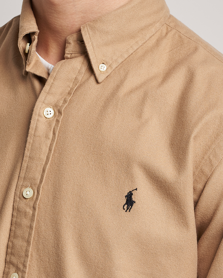 Mies | Kauluspaidat | Polo Ralph Lauren | Custom Fit Brushed Flannel Shirt Vintage Khaki
