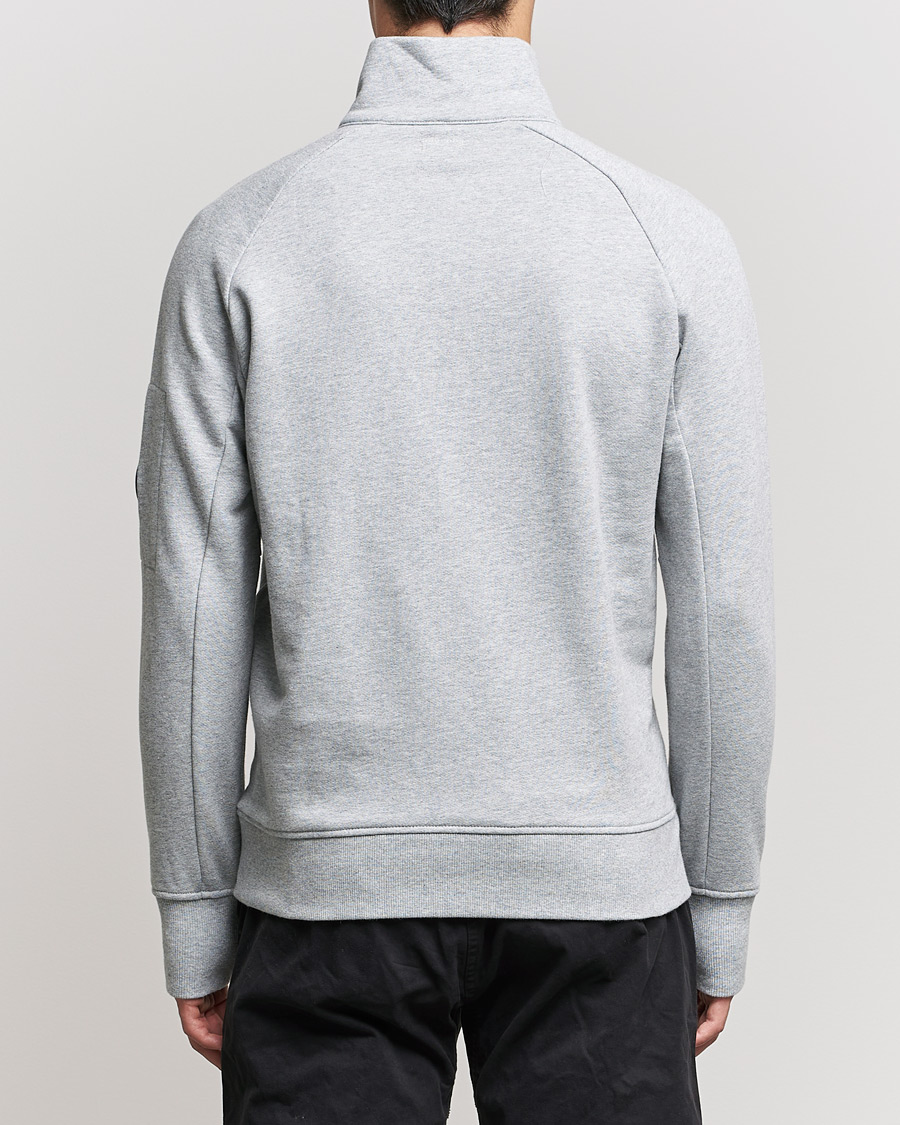 Mies | Puserot | C.P. Company | Diagonal Raised Fleece Half Zip Lens Sweatshirt Grey Mel