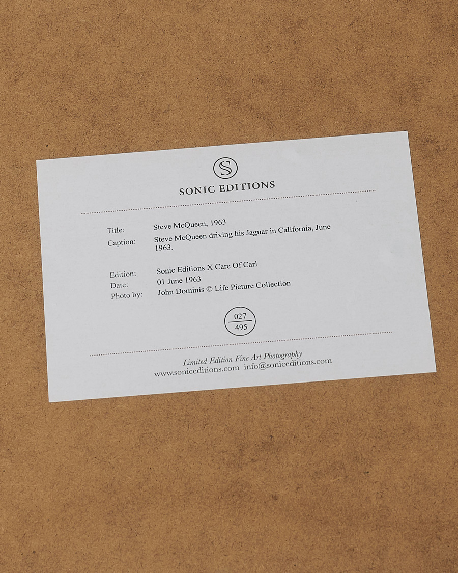 Mies | Taulut | Sonic Editions | Framed Steve McQueen 1963