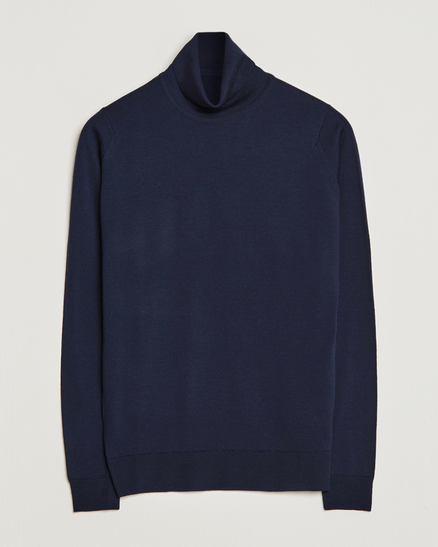 Mies | Puserot | John Smedley | Cherwell Extra Fine Merino Rollneck Midnight