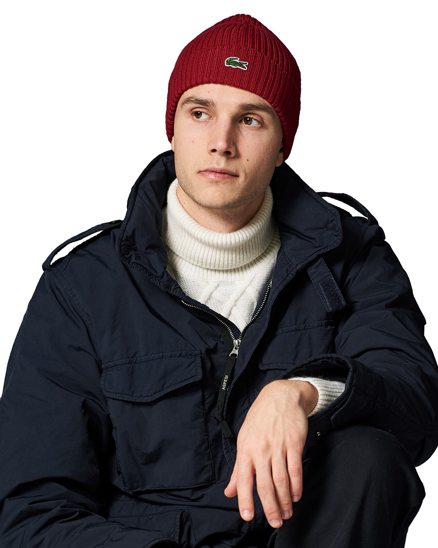 Mies |  | Lacoste | Knitted Beanie Bordeaux