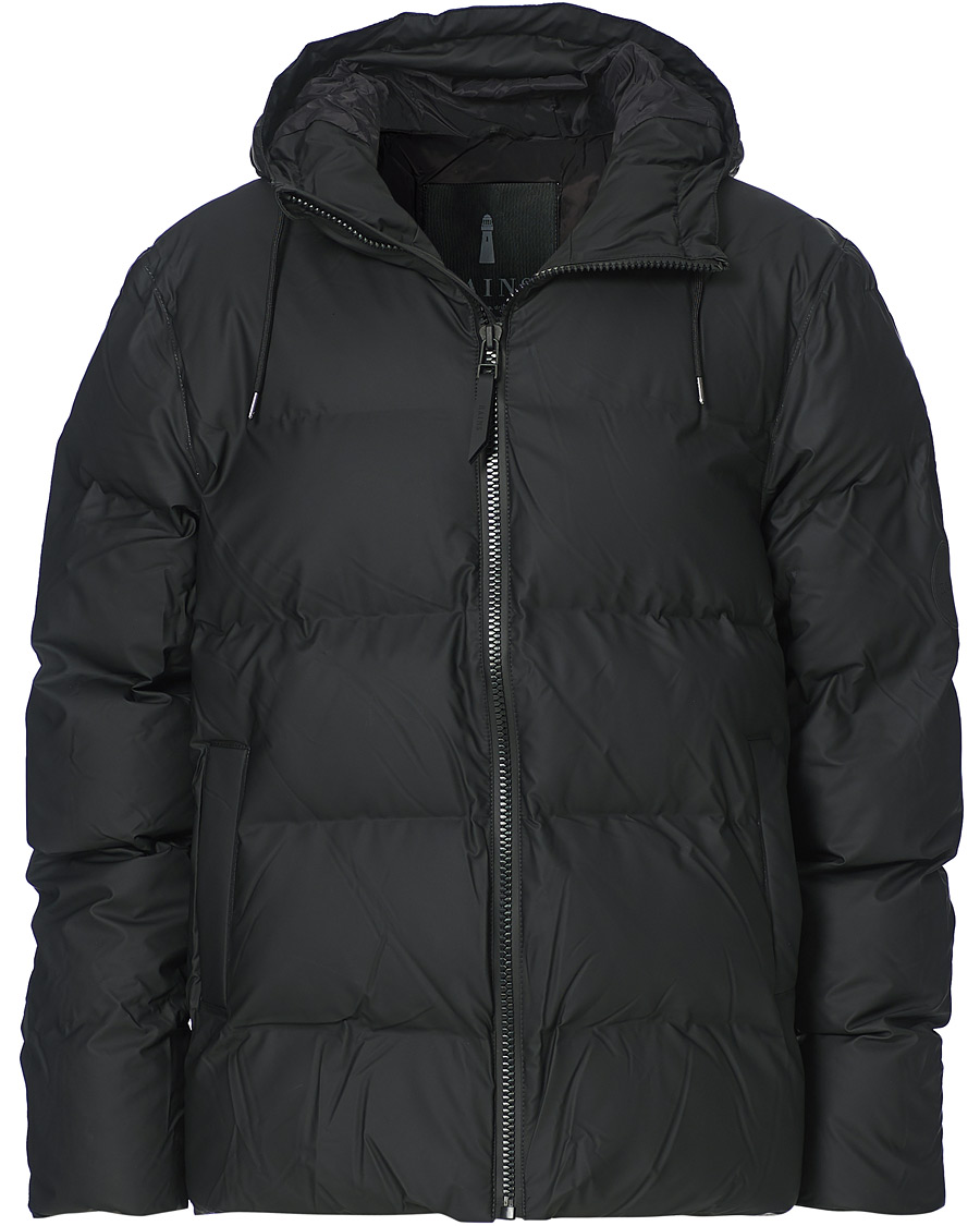 Mies | Takit | RAINS | Waterproof Puffer Hooded Jacket Black