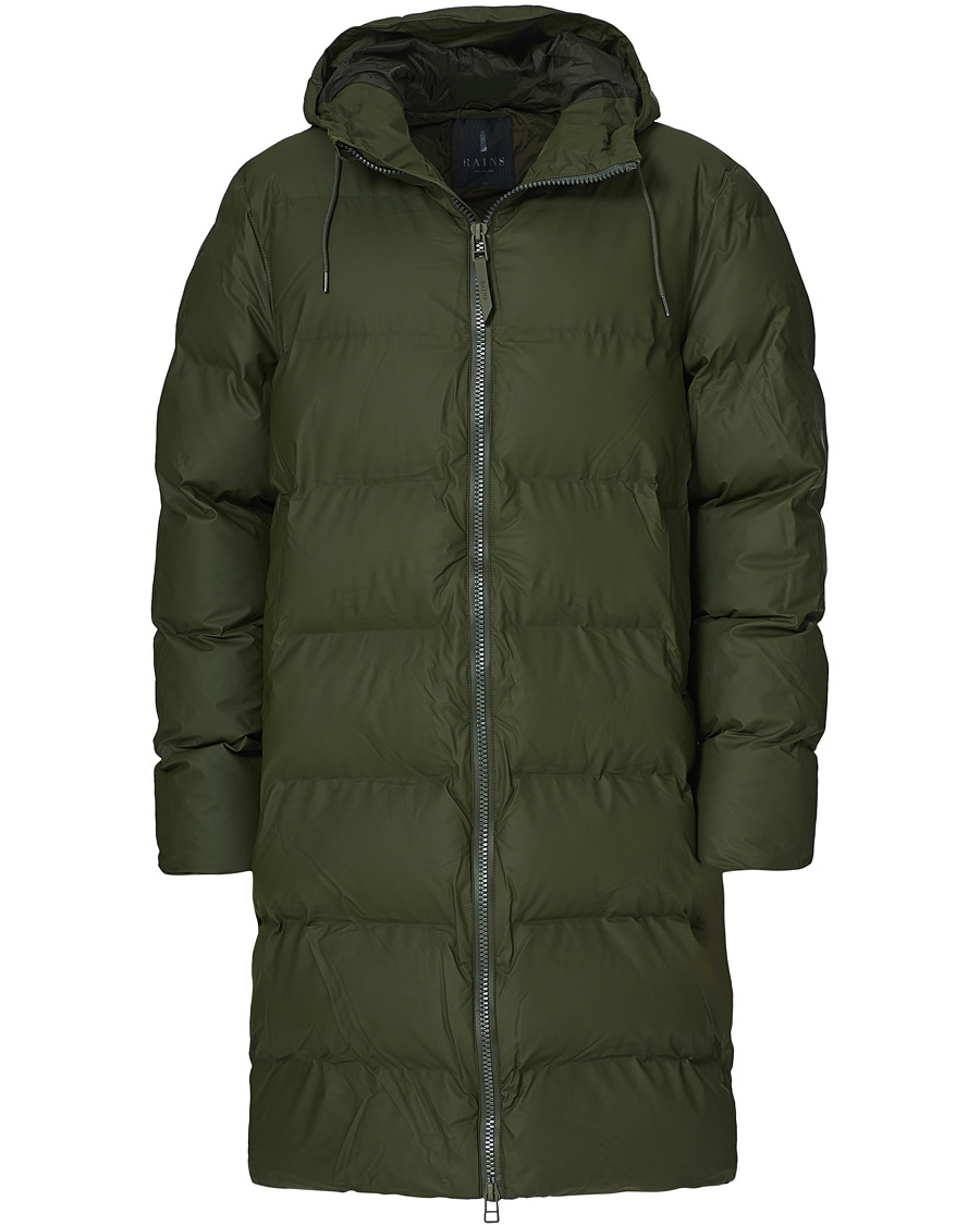 Mies | Takit | RAINS | Waterproof Long Puffer Jacket Green