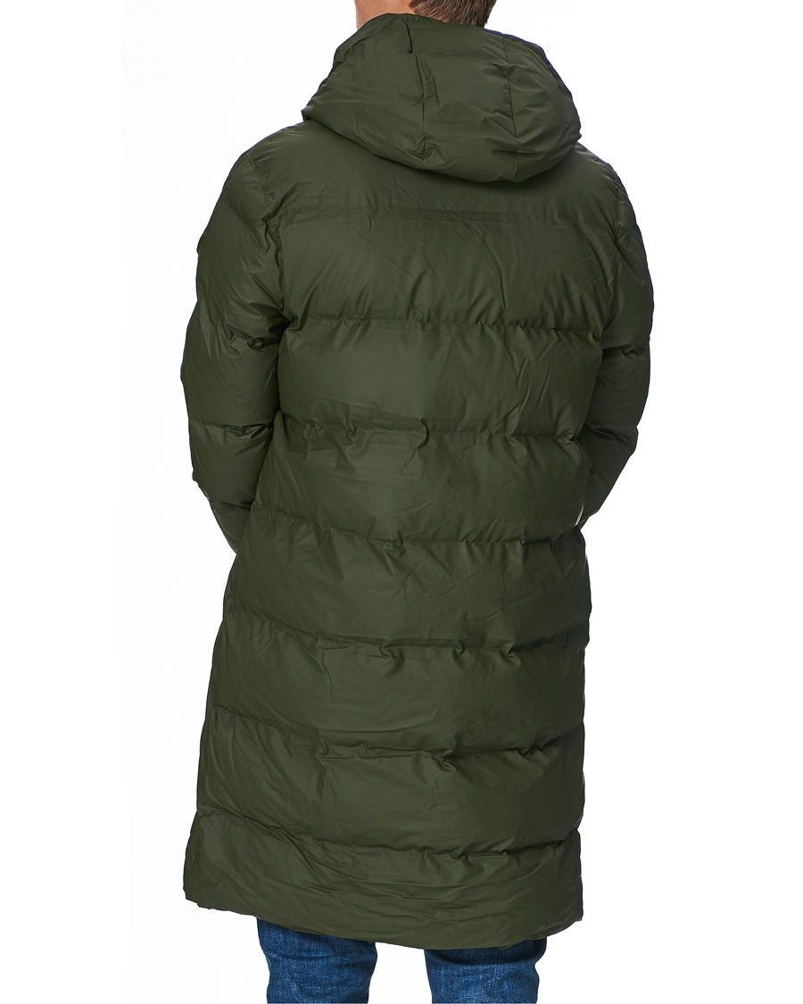 Mies | Takit | RAINS | Waterproof Long Puffer Jacket Green