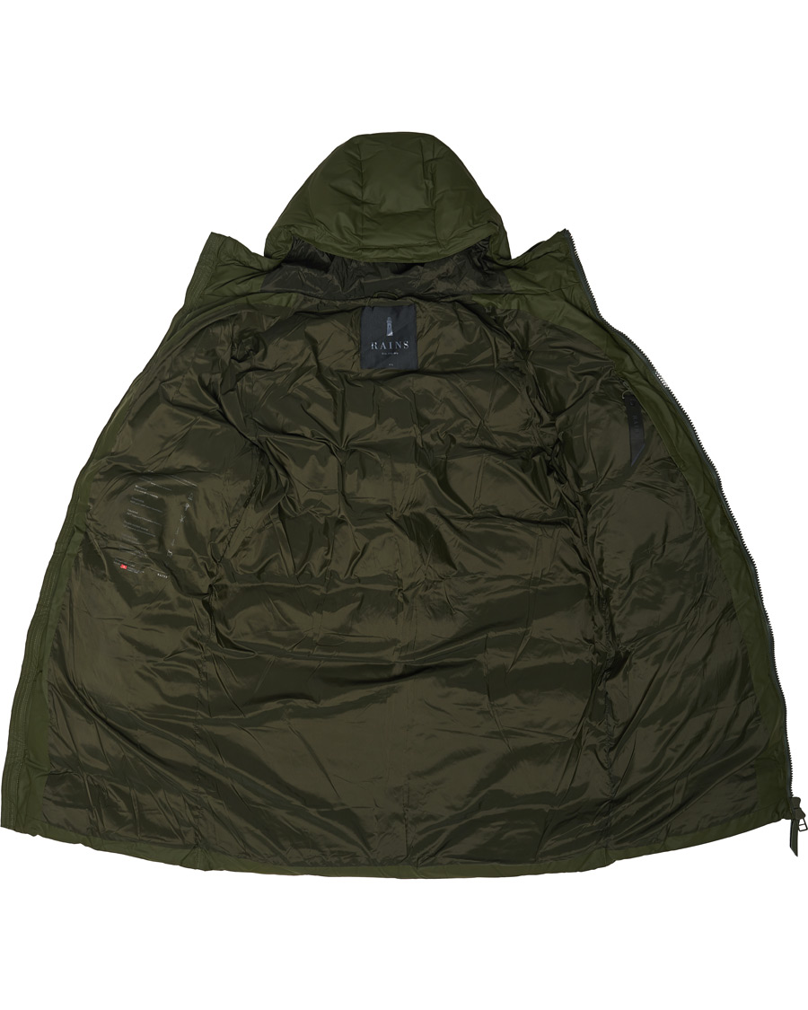 Mies | Takit | RAINS | Waterproof Long Puffer Jacket Green