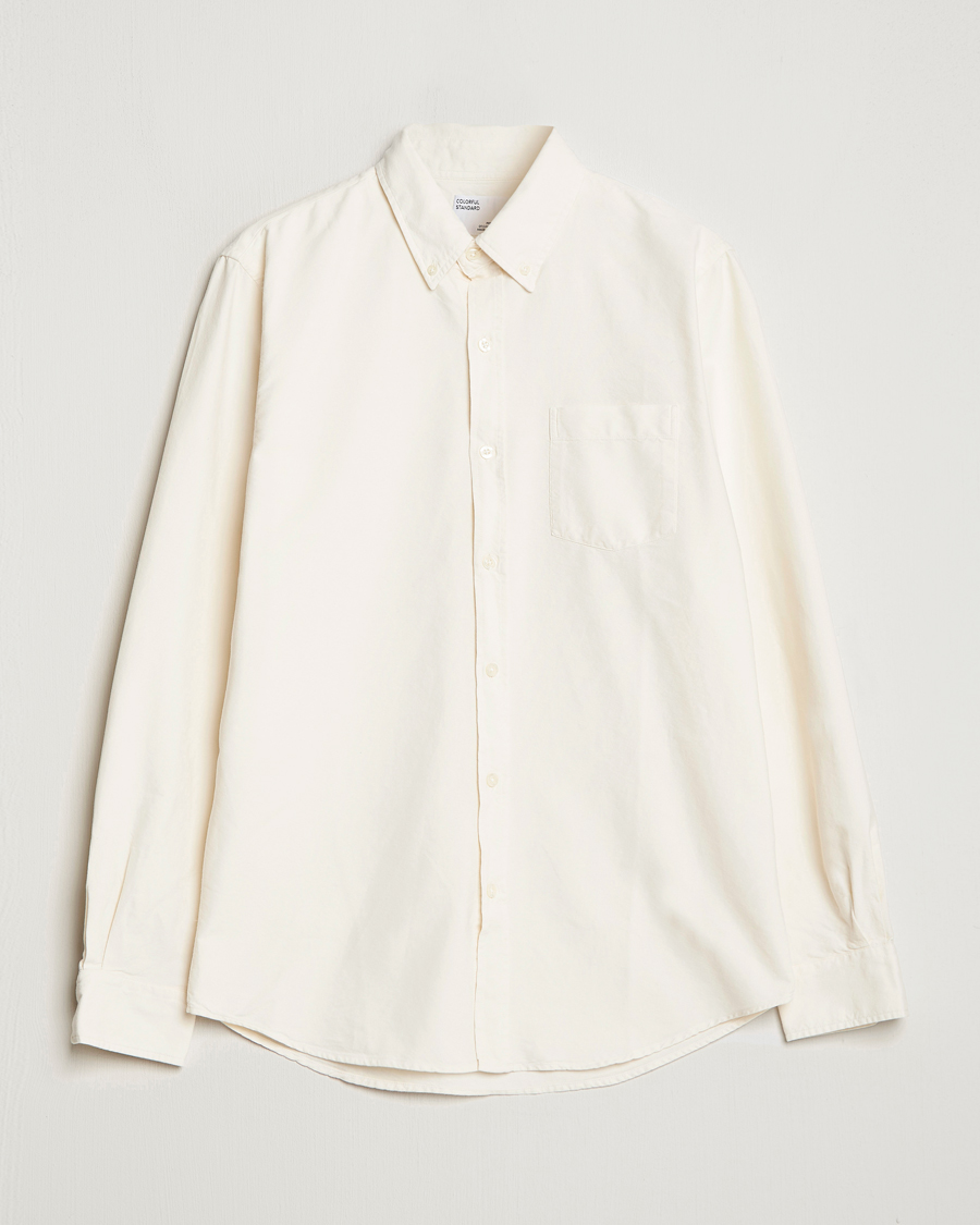 Mies | Kauluspaidat | Colorful Standard | Classic Organic Oxford Button Down Shirt Ivory White