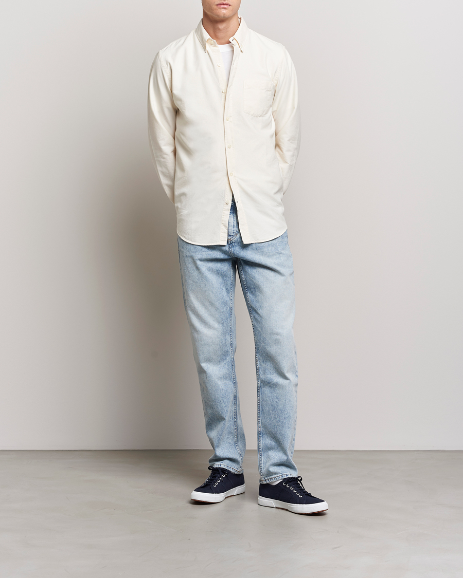 Mies | Kauluspaidat | Colorful Standard | Classic Organic Oxford Button Down Shirt Ivory White