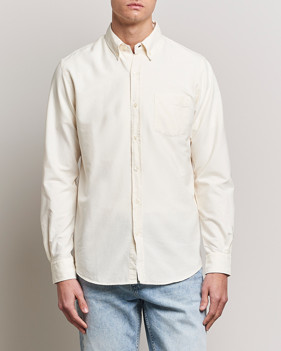 Mies | Kauluspaidat | Colorful Standard | Classic Organic Oxford Button Down Shirt Ivory White