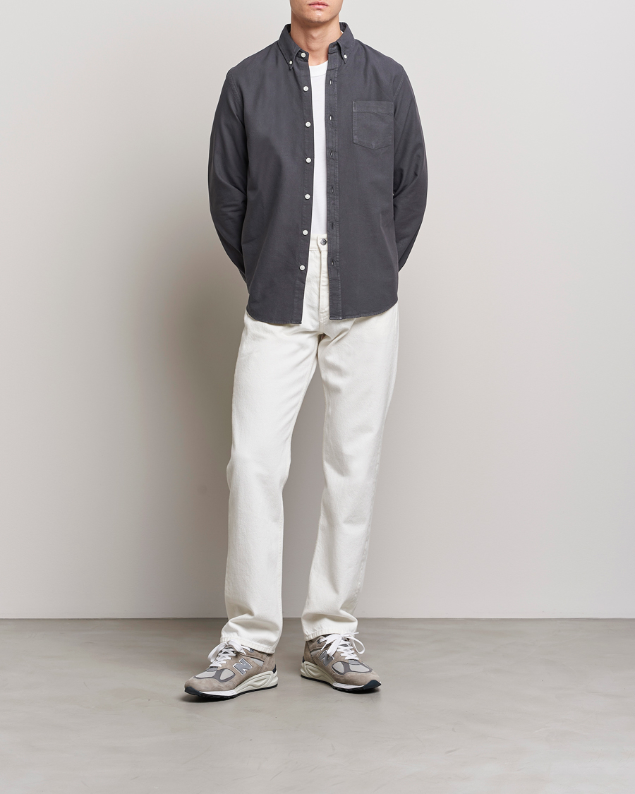 Mies | Oxford-paidat | Colorful Standard | Classic Organic Oxford Button Down Shirt Lava Grey