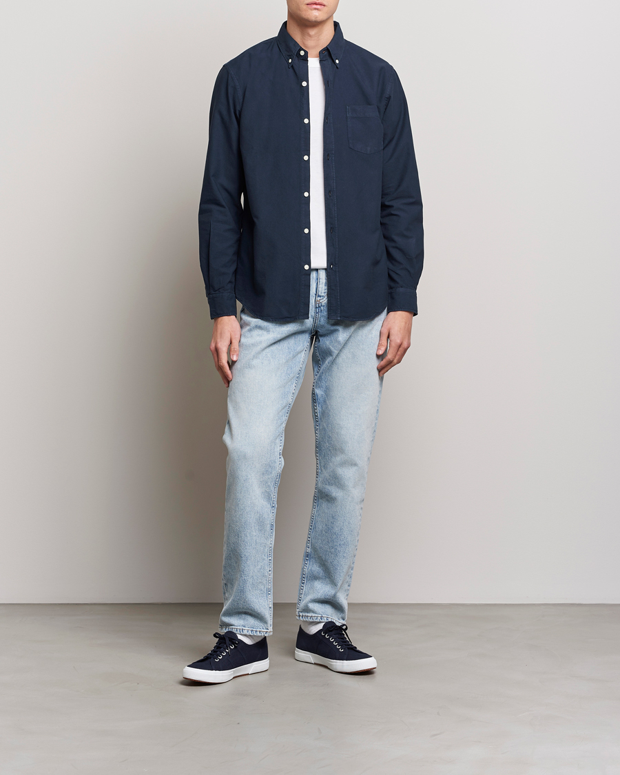 Mies | Kauluspaidat | Colorful Standard | Classic Organic Oxford Button Down Shirt Navy Blue