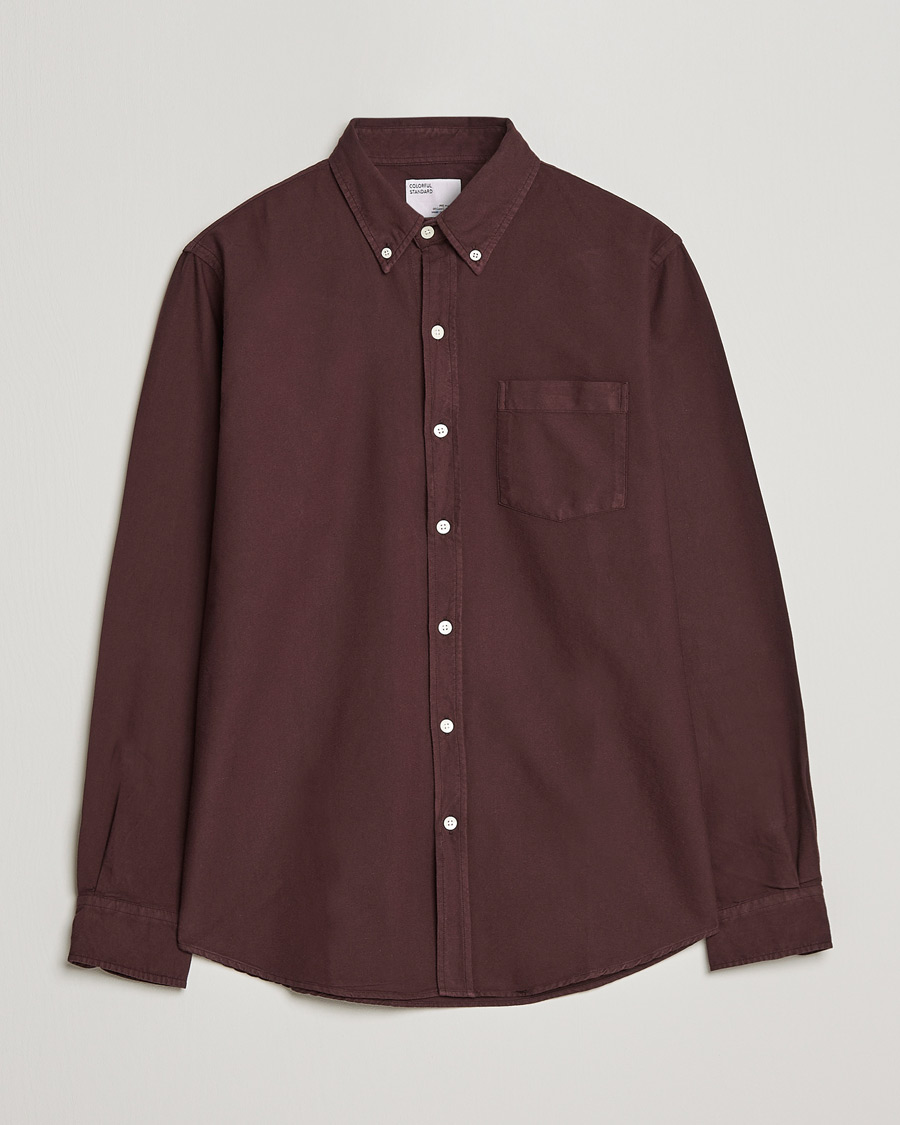 Miehet | Contemporary Creators | Colorful Standard | Classic Organic Oxford Button Down Shirt Oxblood Red