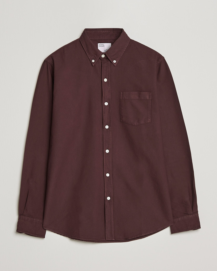 Mies | Kauluspaidat | Colorful Standard | Classic Organic Oxford Button Down Shirt Oxblood Red