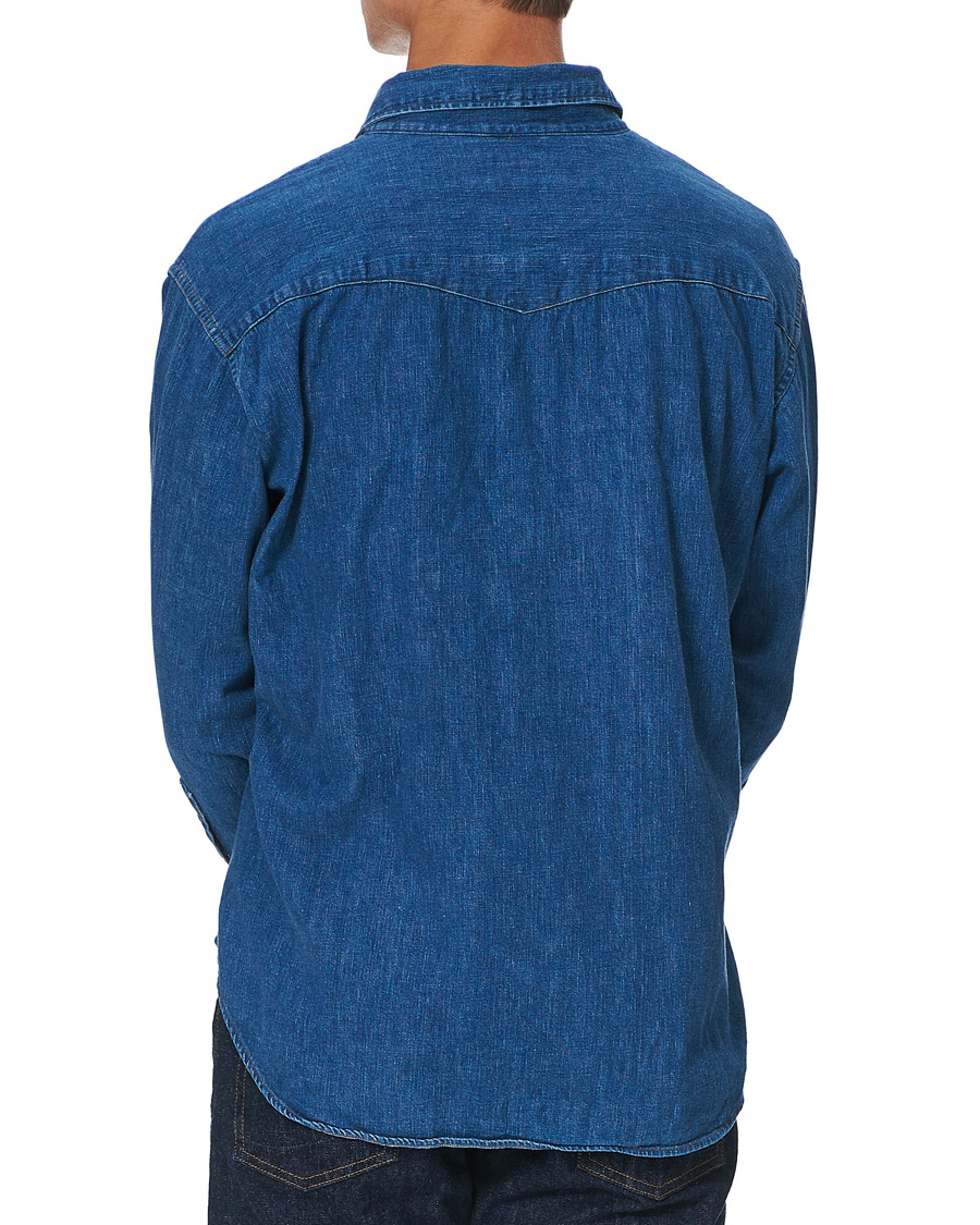 Mies | Kauluspaidat | orSlow | Denim Western Shirt Washed Indigo