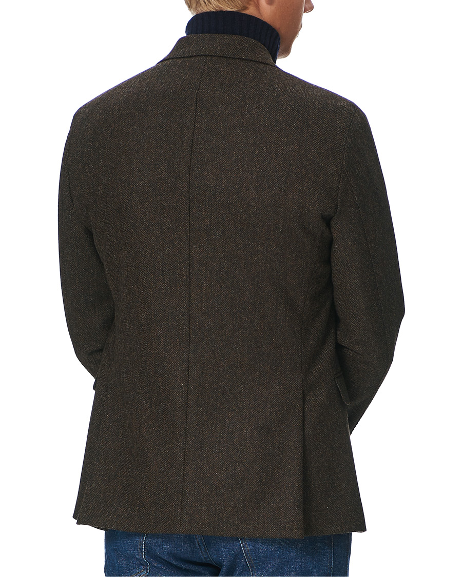 Mies | Pikkutakit | Oscar Jacobson | Fogerty Moon Herringbone Tweed Blazer Brown