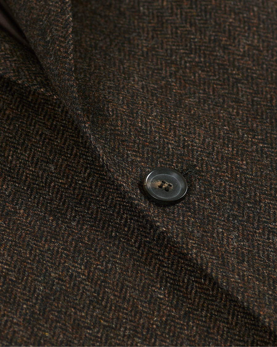 Mies | Pikkutakit | Oscar Jacobson | Fogerty Moon Herringbone Tweed Blazer Brown