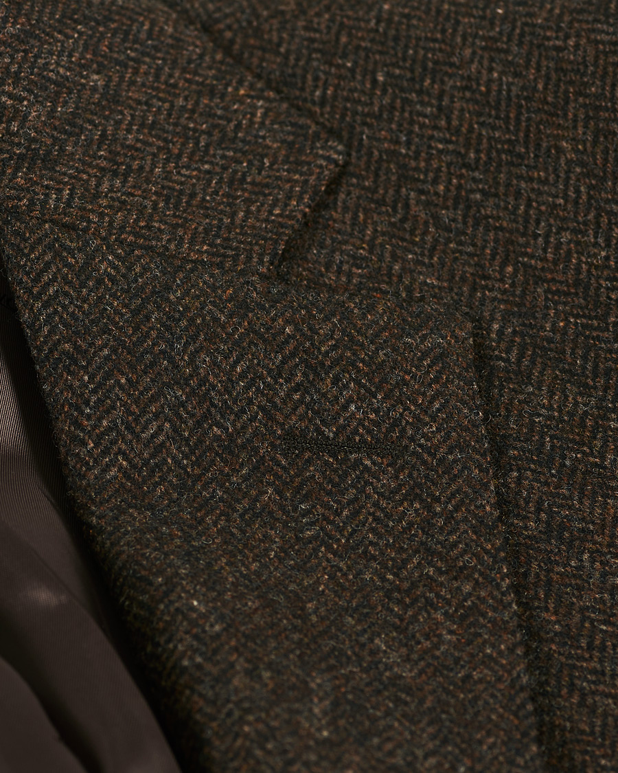 Mies | Pikkutakit | Oscar Jacobson | Fogerty Moon Herringbone Tweed Blazer Brown