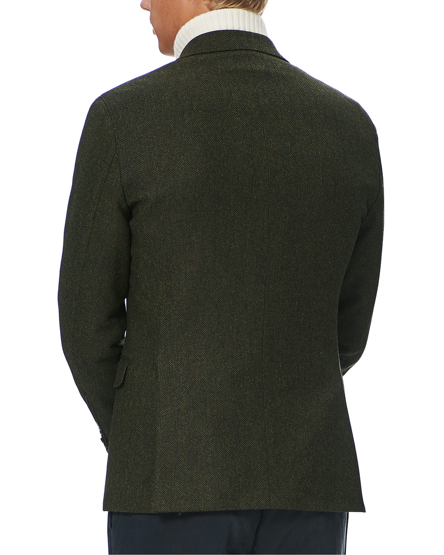 Mies | Pikkutakit | Oscar Jacobson | Fogerty Moon Herringbone Tweed Blazer Green