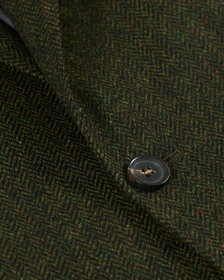 Mies | Pikkutakit | Oscar Jacobson | Fogerty Moon Herringbone Tweed Blazer Green
