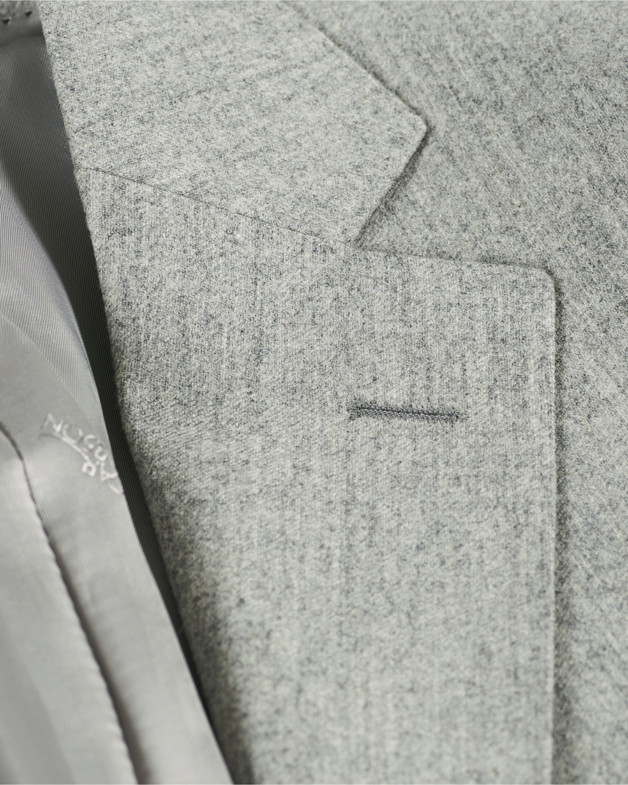 Mies | Pikkutakit | Oscar Jacobson | Ego Wool Flannel Blazer Light Grey