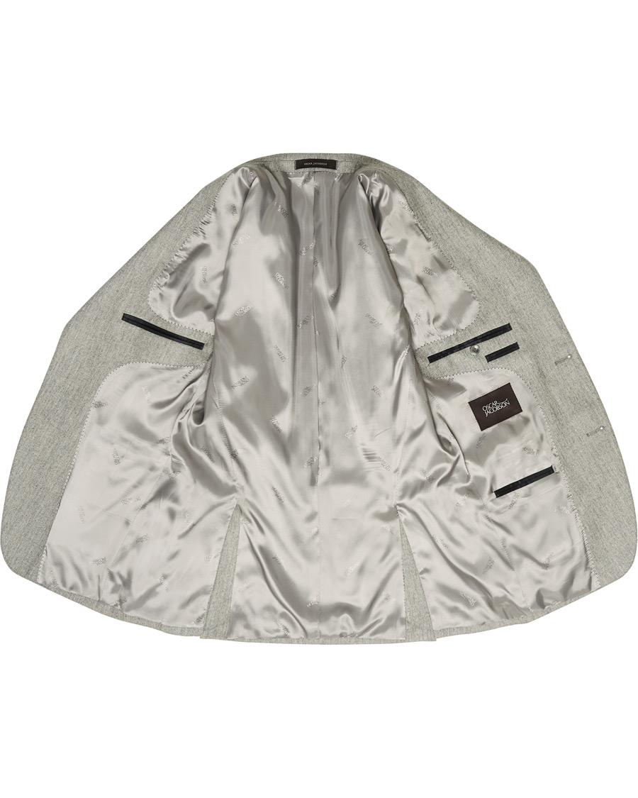 Mies | Pikkutakit | Oscar Jacobson | Ego Wool Flannel Blazer Light Grey
