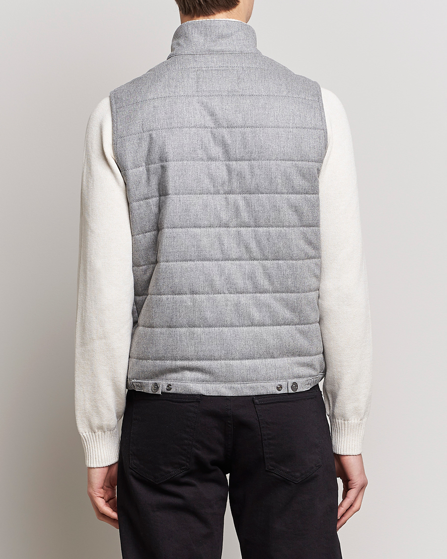 Mies | Takit | Oscar Jacobson | Liner EVO Flannel Waistcoat Light Grey