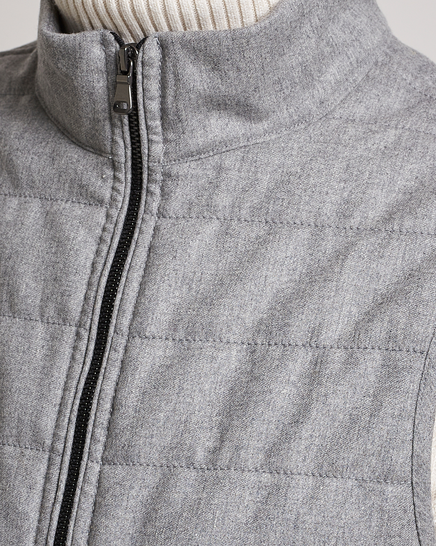 Mies | Takit | Oscar Jacobson | Liner EVO Flannel Waistcoat Light Grey
