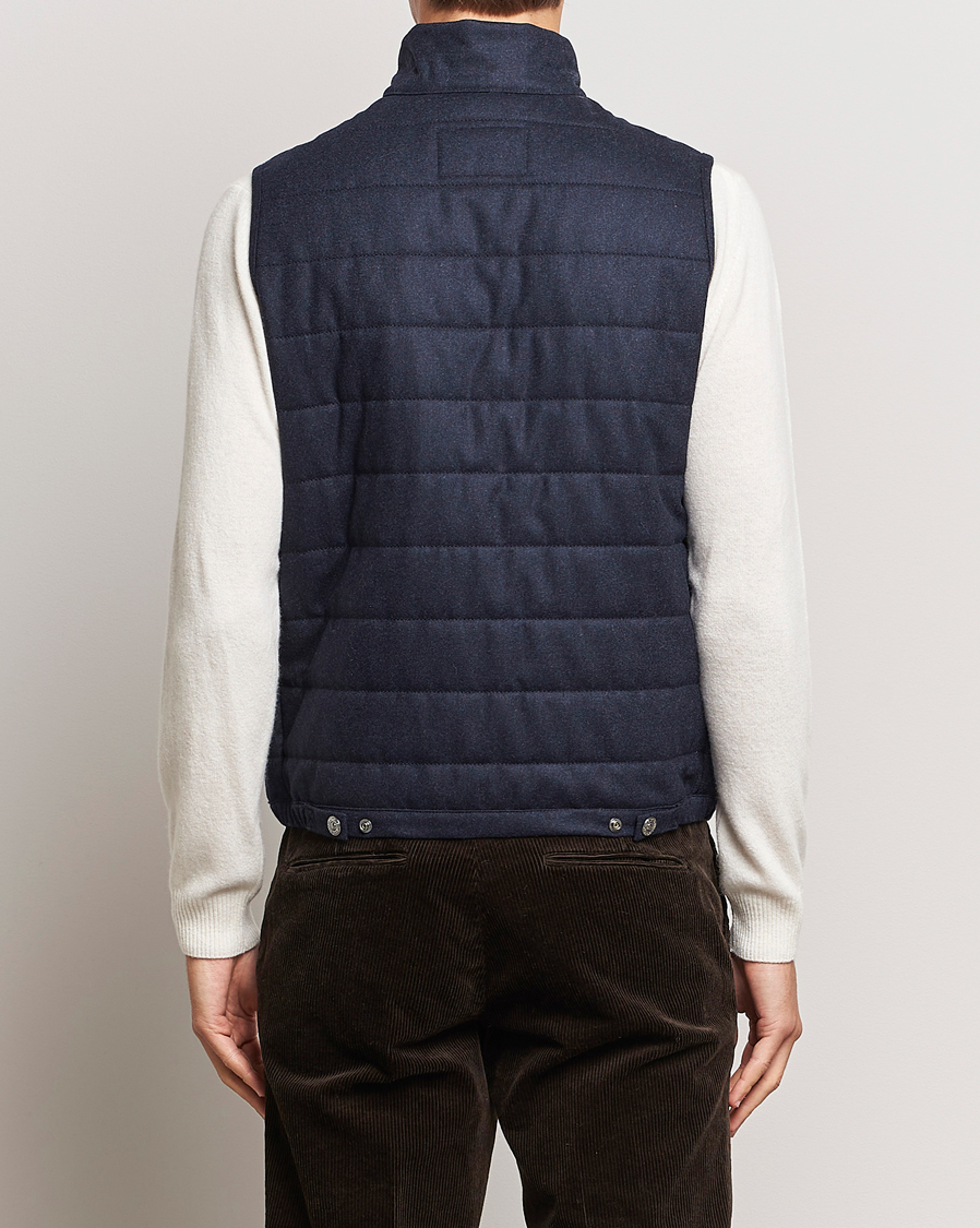 Mies | Takit | Oscar Jacobson | Liner EVO Flannel Waistcoat Navy