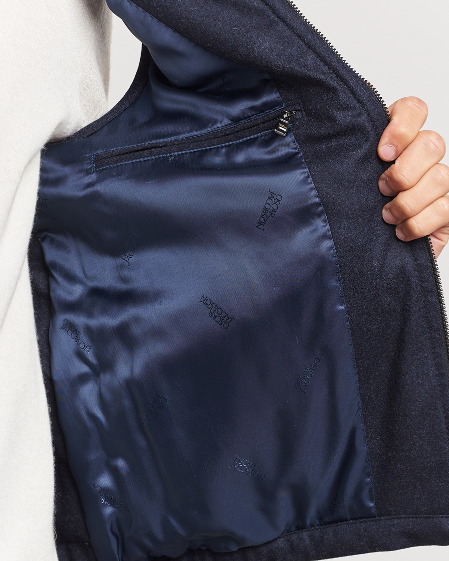 Mies | Takit | Oscar Jacobson | Liner EVO Flannel Waistcoat Navy