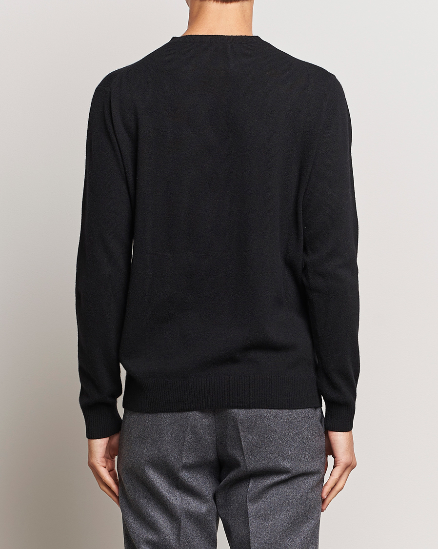 Mies | Puserot | Oscar Jacobson | Valter Wool/Cashmere Round Neck Black
