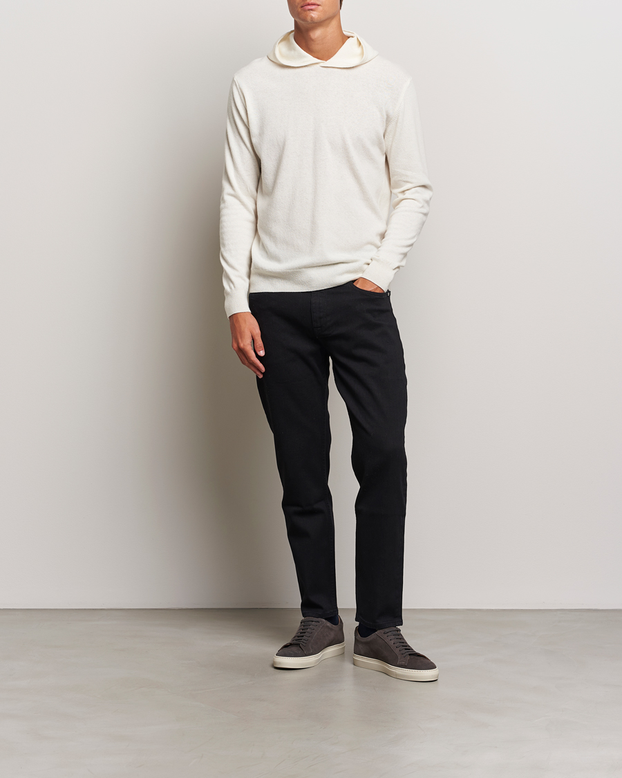 Mies | Puserot | Oscar Jacobson | Pascal Wool/Cashmere Hoodie Creme