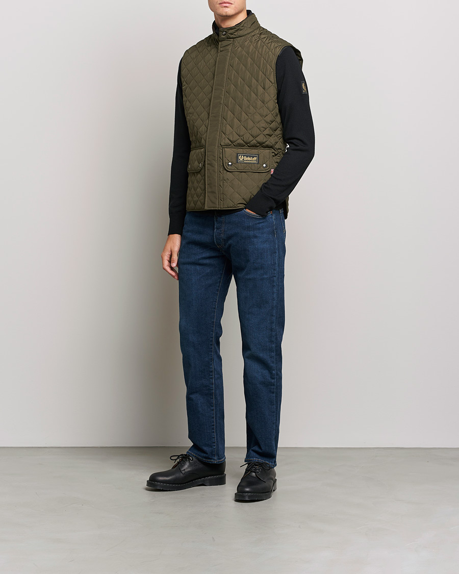 Mies | Takit | Belstaff | Waistcoat Quilted Faded Olive