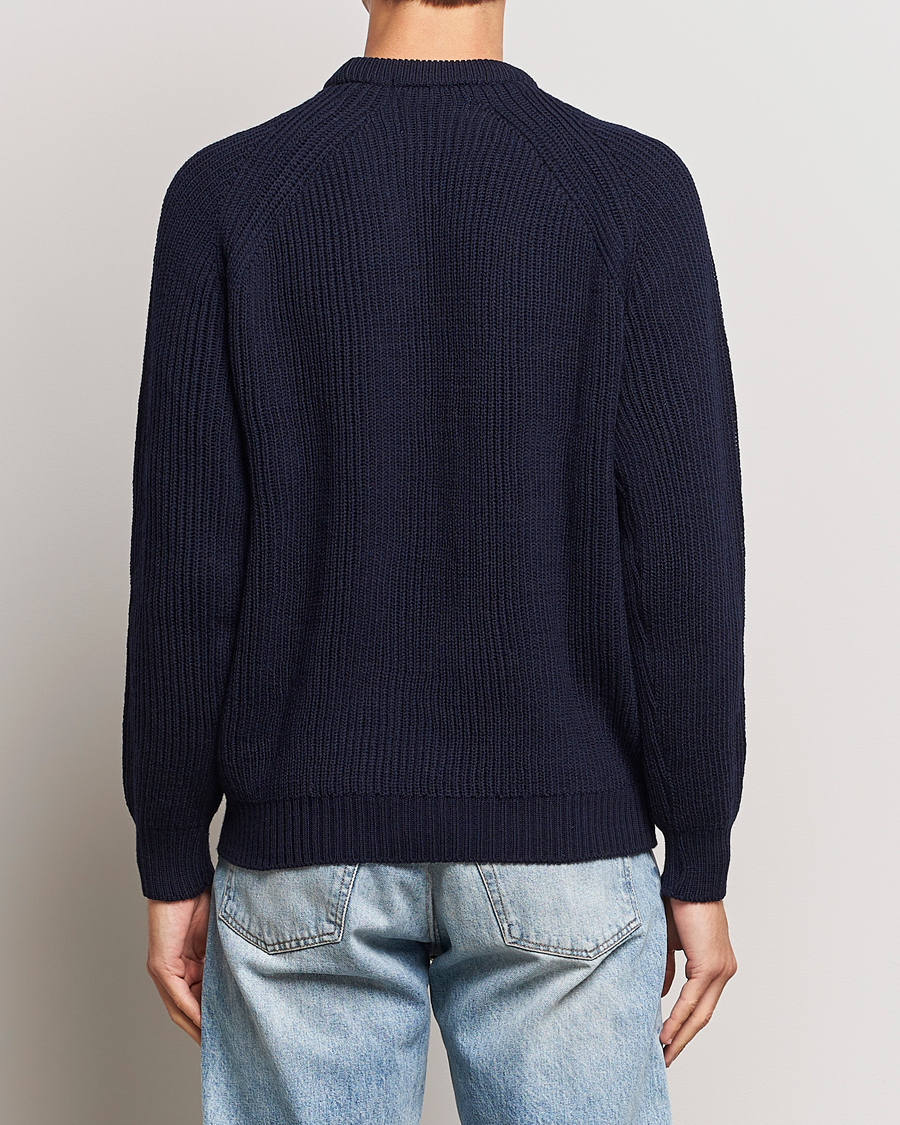 Mies | Puserot | Peregrine | Ford Knitted Wool Jumper Navy