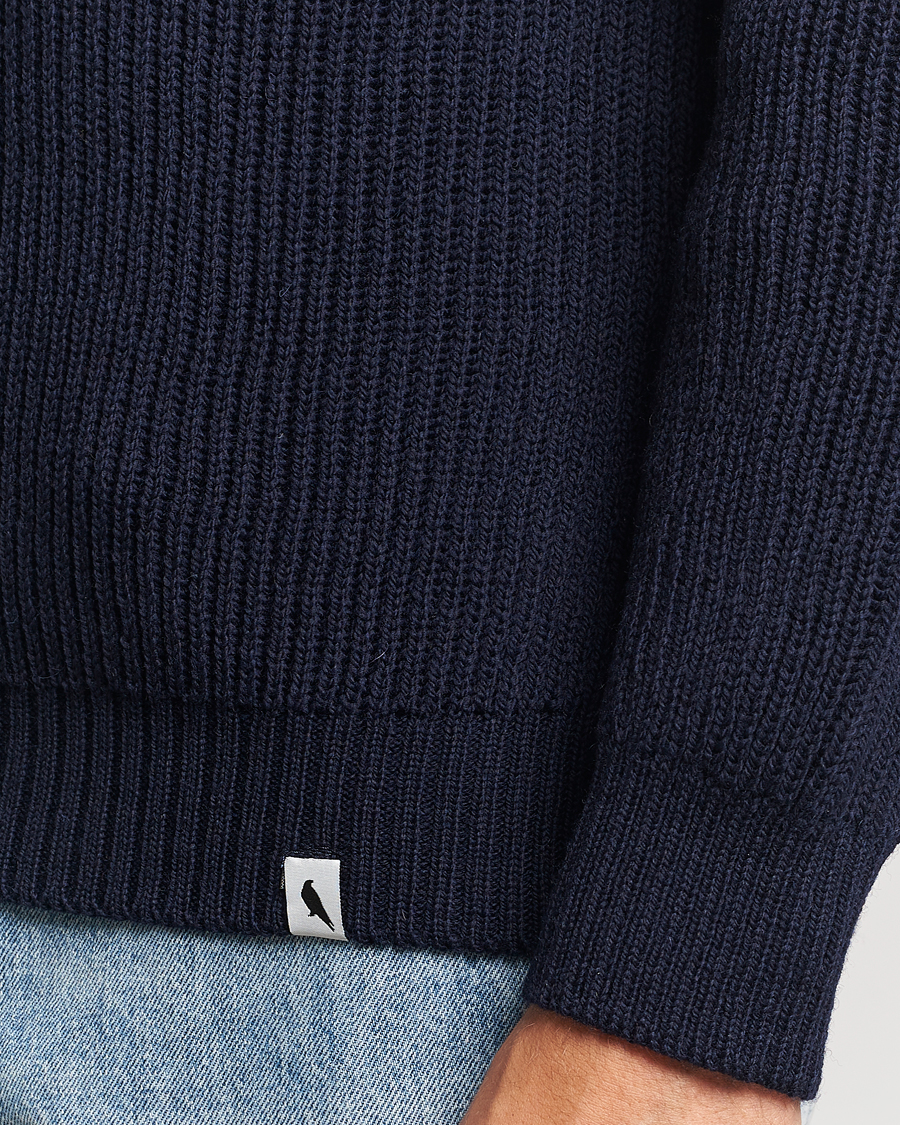 Mies | Puserot | Peregrine | Ford Knitted Wool Jumper Navy