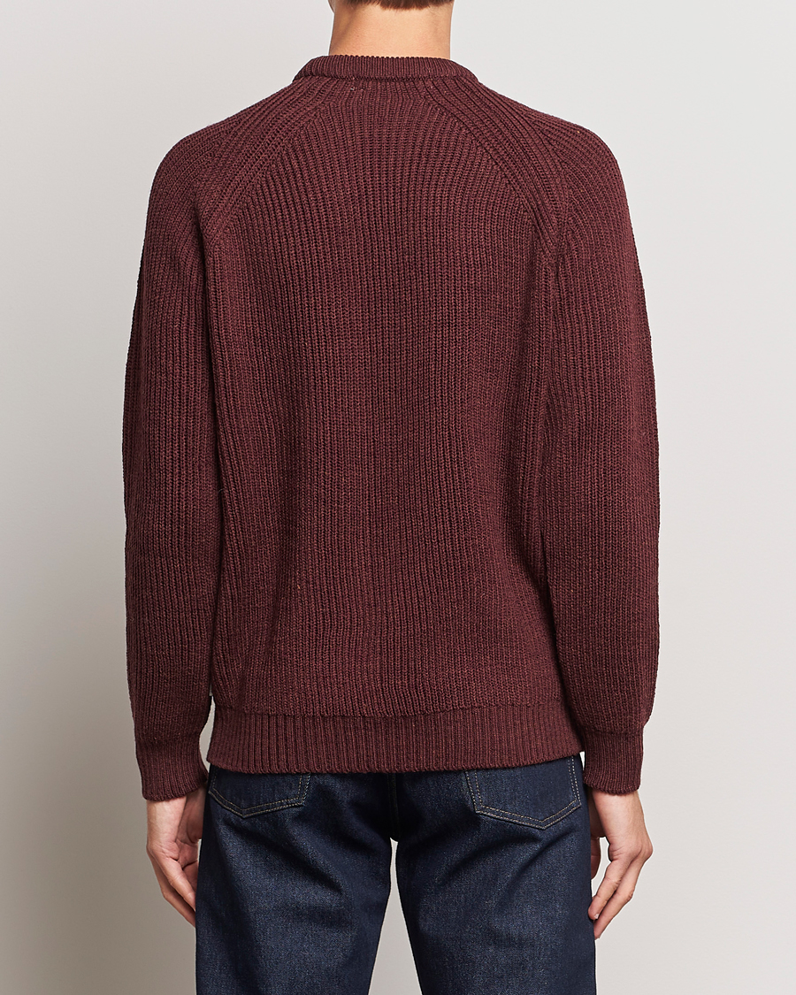 Mies | Puserot | Peregrine | Ford Knitted Wool Jumper Shiraz