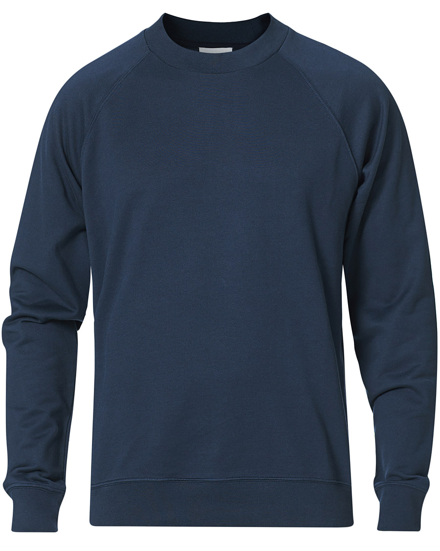 Mies | Puserot | Sunspel | Sea Island Cotton Loopback Raglan Sweatshirt Navy