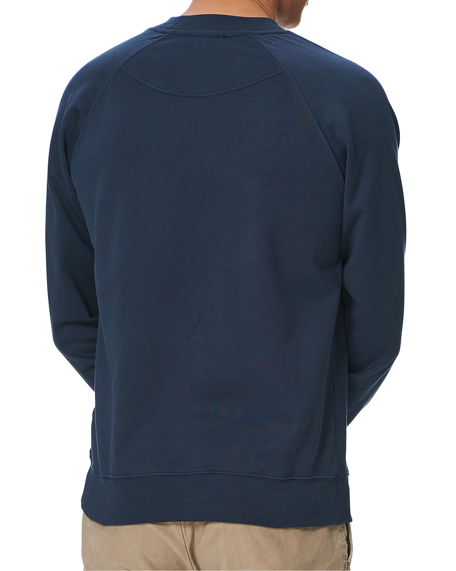 Mies | Puserot | Sunspel | Sea Island Cotton Loopback Raglan Sweatshirt Navy