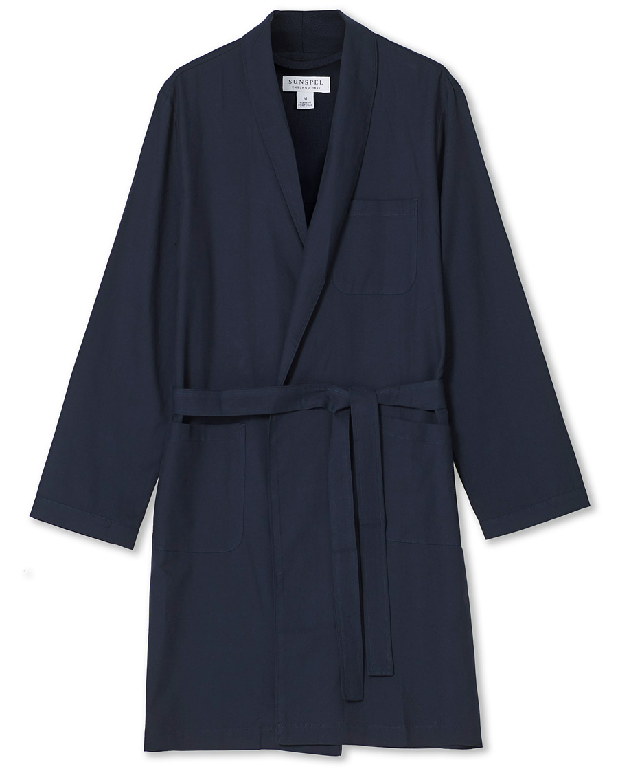 Mies | Yöpuvut ja kylpytakit | Sunspel | Cotton Robe Navy