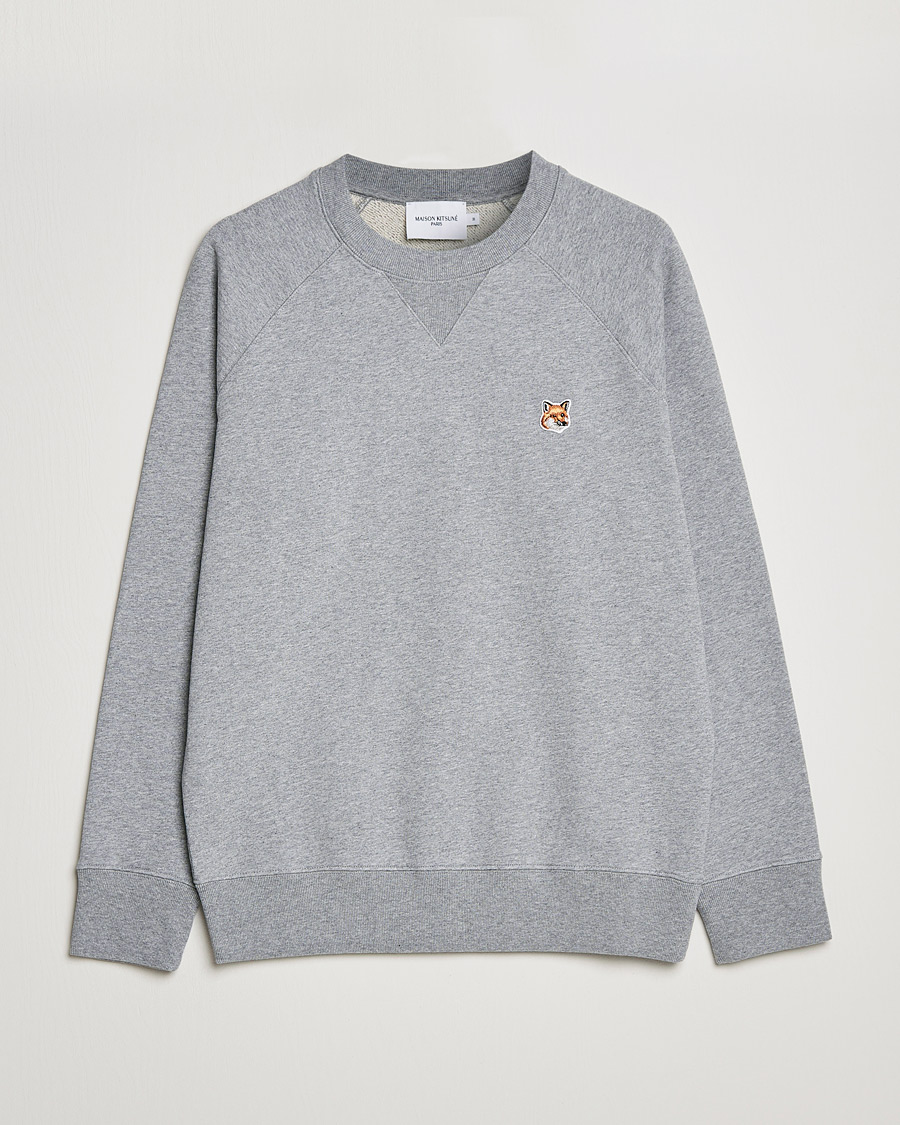 Mies | Puserot | Maison Kitsuné | Fox Head Sweatshirt Grey Melange