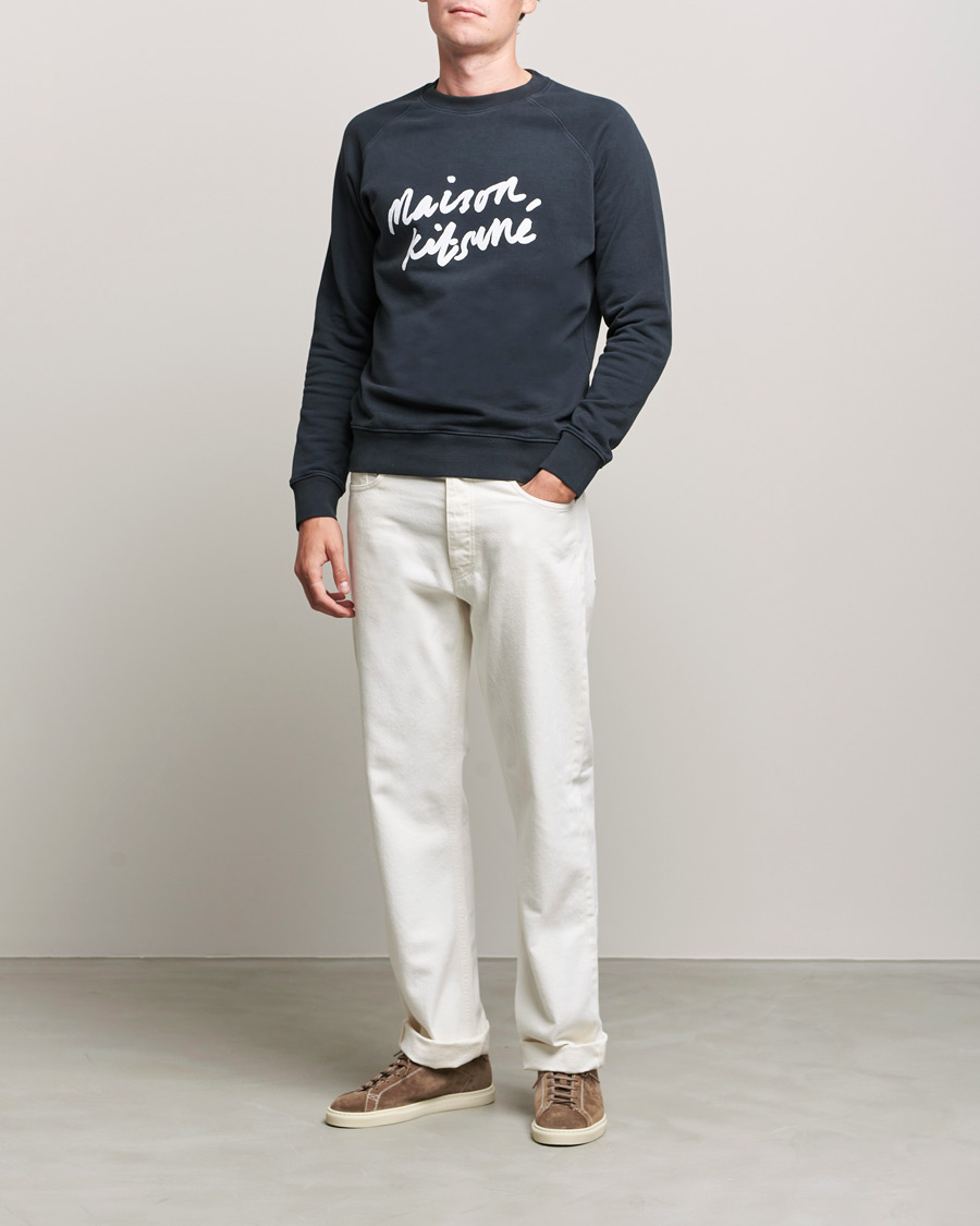Mies | Puserot | Maison Kitsuné | Handwriting Sweatshirt Anthracite