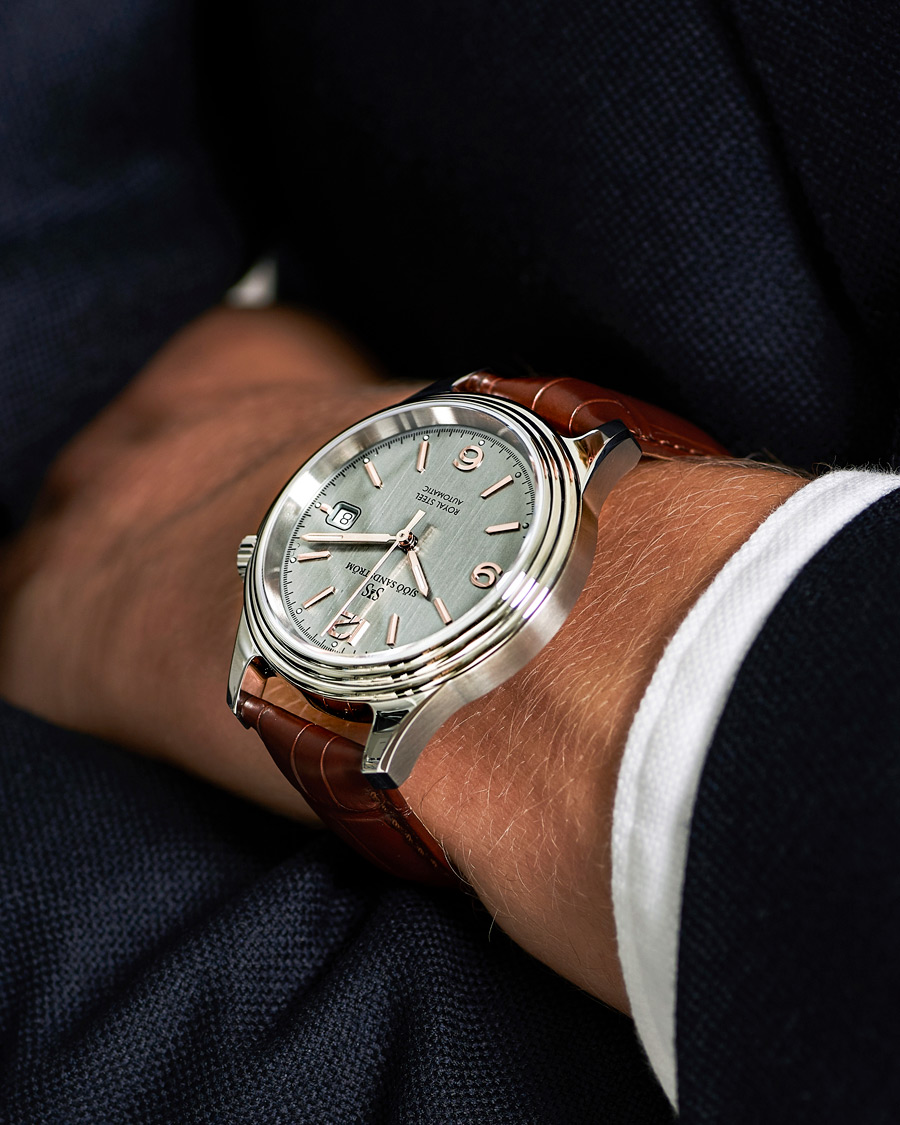 Mies | Sjöö Sandström Royal Steel Classic 41mm Grey and Brown Alligator | Sjöö Sandström | Royal Steel Classic 41mm Grey and Brown Alligator