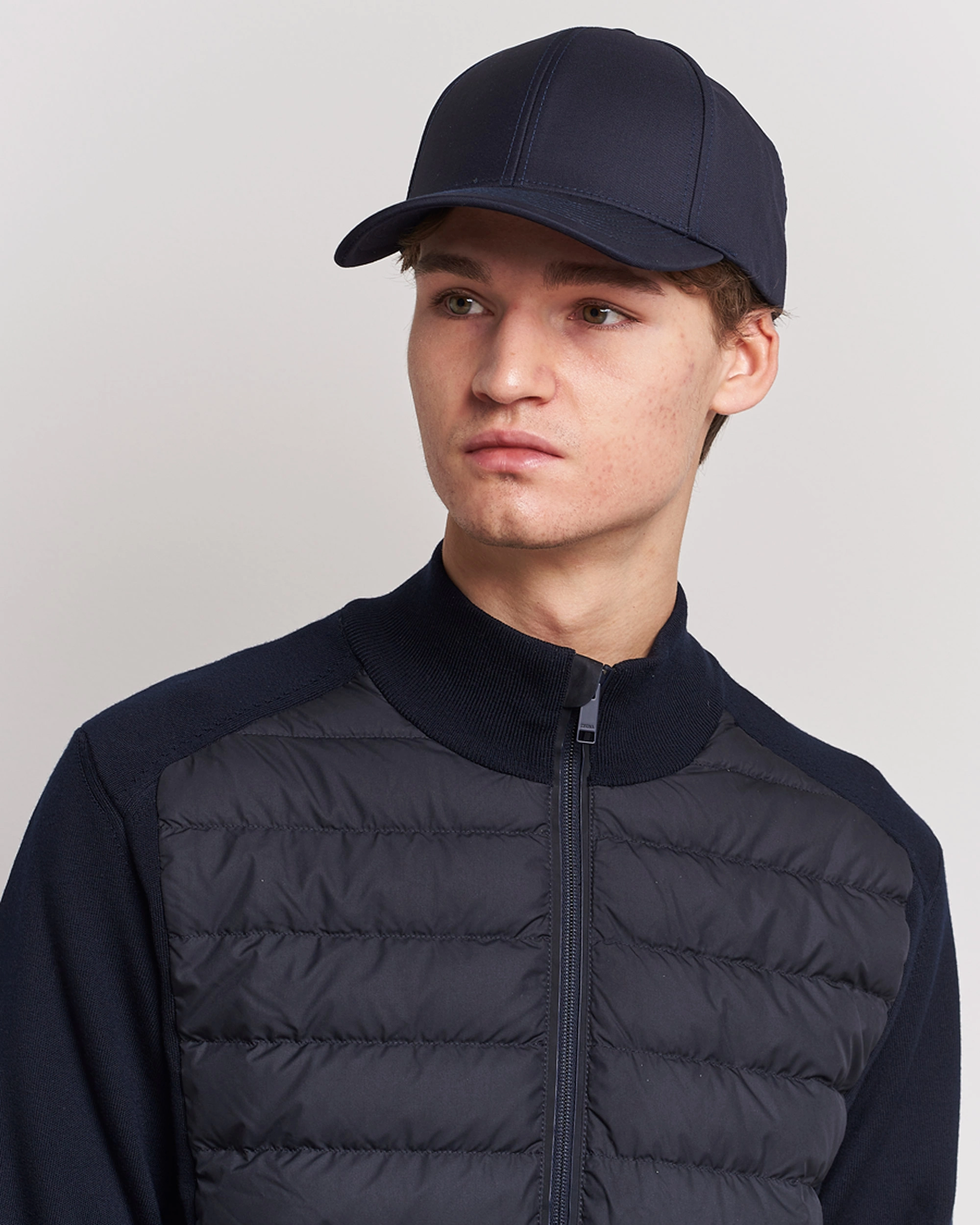 Mies | Contemporary Creators | Varsity Headwear | Wool Tech Baseball Cap Navy