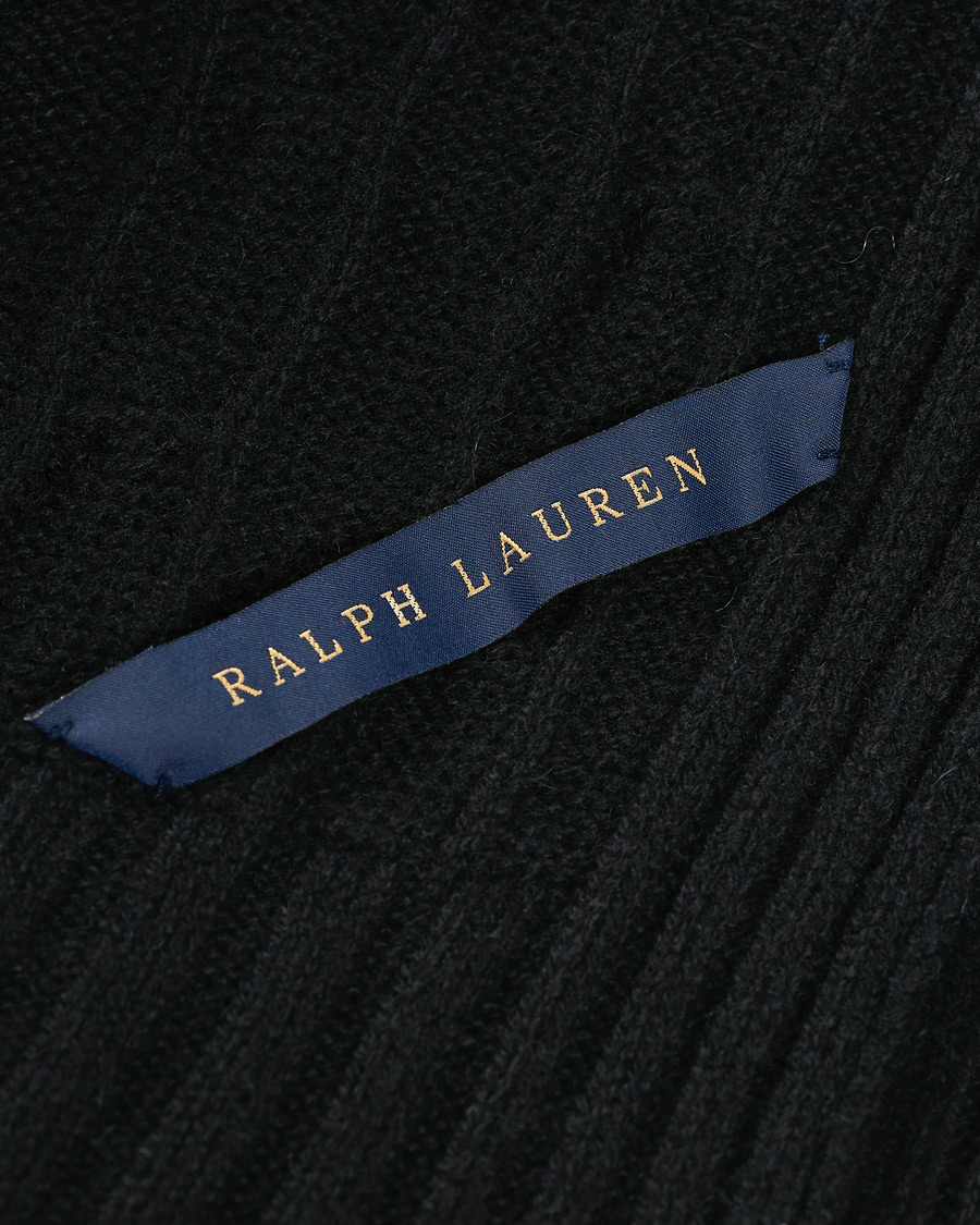 Mies |  | Ralph Lauren Home | Cable Knitted Cashmere Throw Midnight Black